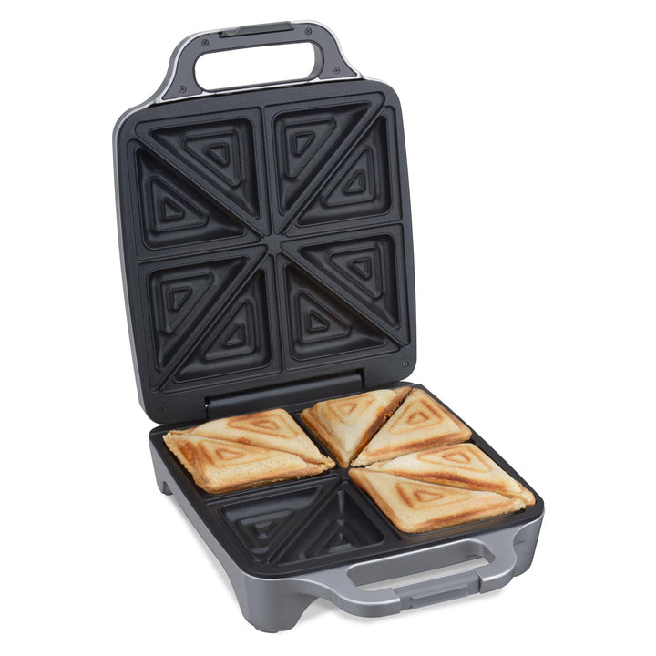 Cloer 6269 Sandwichmaker XXL / 1800 W / für 4 Sandwiches / American Toast / XXL-Füllung / optische F