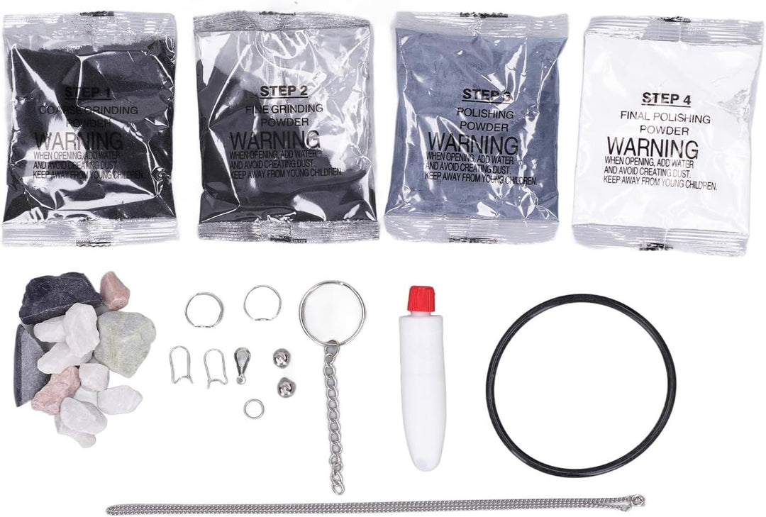 Cocoarm Rock Tumbler Kit HS-403, Edelstein-Elektrospielzeug für und Erwachsene, Komplette Polierkörn
