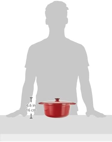IBILI Kasserolle rund mit Deckel 24x11,5 cm in rot, Gusseisen, 24 cm, 2-Einheiten Redonda 3,9 litros