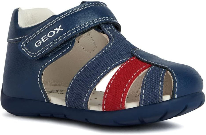 Geox Jungen B Elthan Boy Sandal 20 EU Lt Navy Red, 20 EU Lt Navy Red