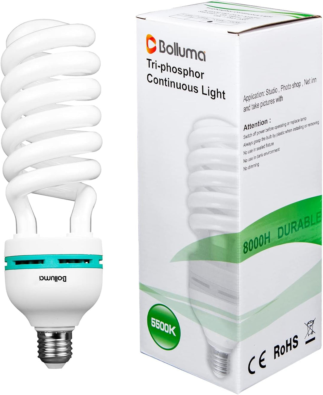 4X 135W 5500K Fotolampe E27 Fotoleuchte CFL, Spiral Tageslichtlampe Studioleuchte Energiesparende Le