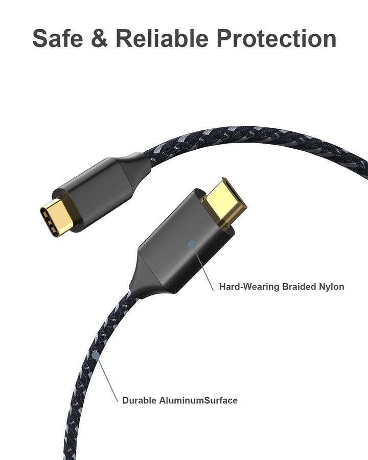 Elexlinco USB C HDMI Cable, 2M Lang USB Type C to HDMI, Unterstützung 8K@60Hz /4K@120Hz, Unterstütze