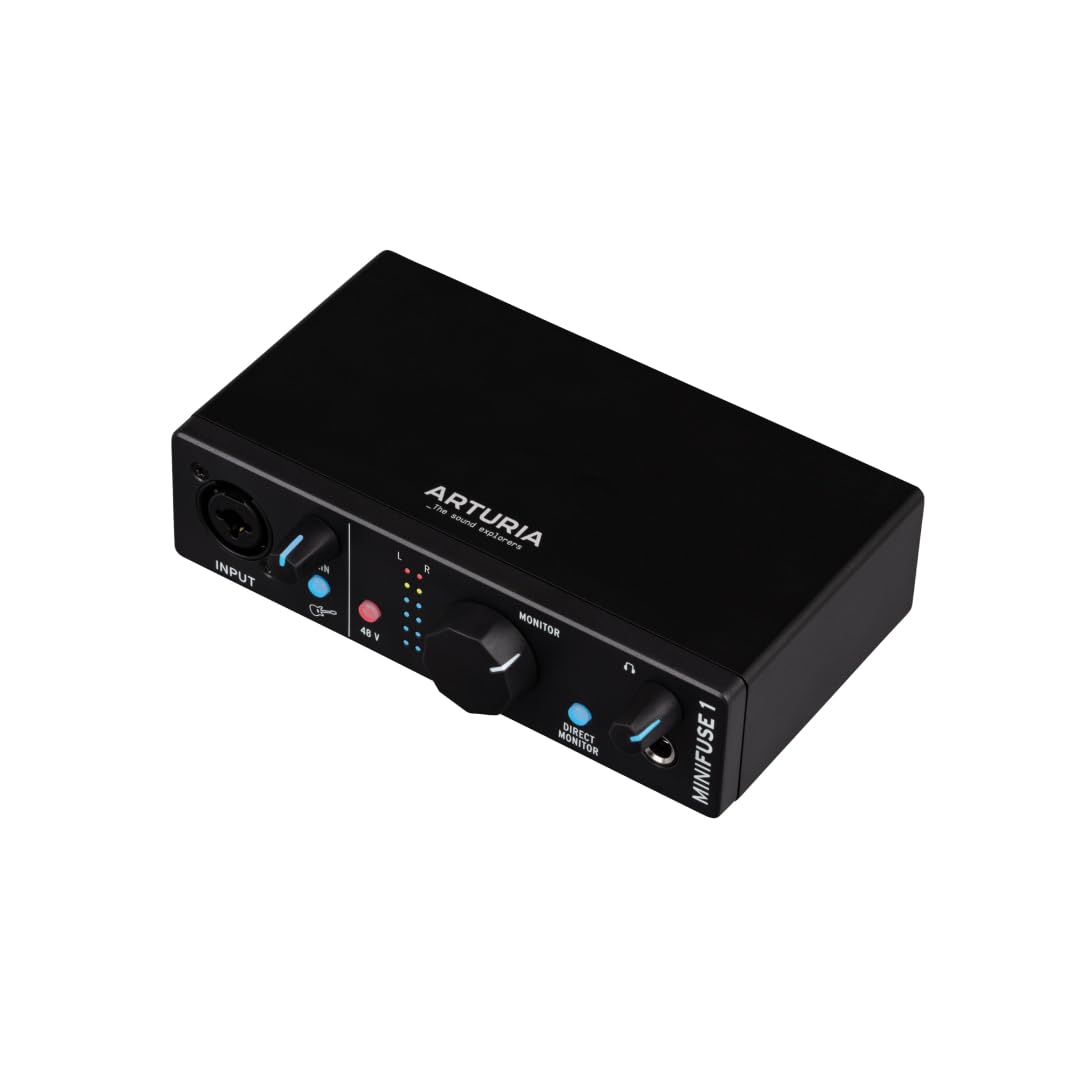 Arturia - MiniFuse 1 - Kompaktes USB-Audio-Interface mit Kreativer Software für Hochwertige Aufnahme