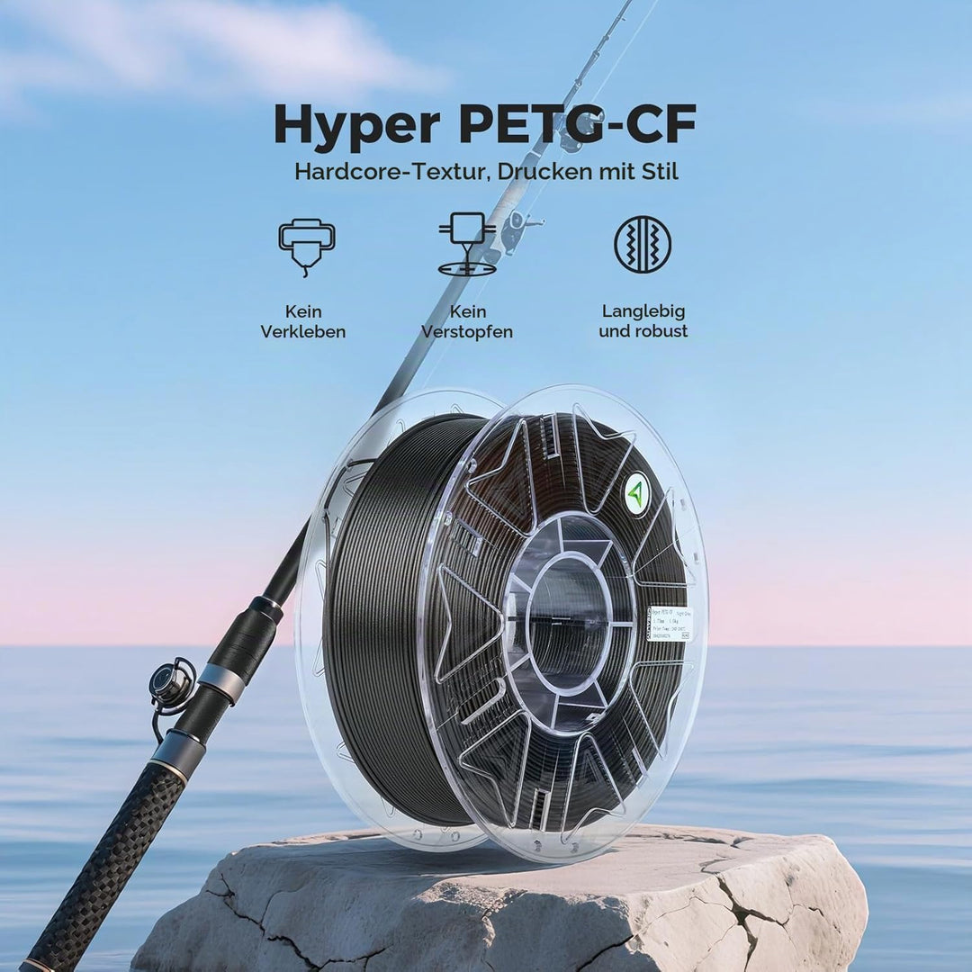 Creality Hyper PETG-CF Filament 1,75mm, PETG Carbon Fiber Filament Hochgeschwindigkeit, 3D-Druckmate