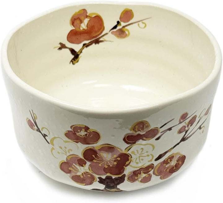 aquanaut Mino Ware Matcha Schale Chawan Kinsai Ume Ø 11cm 390ml Made in Japan