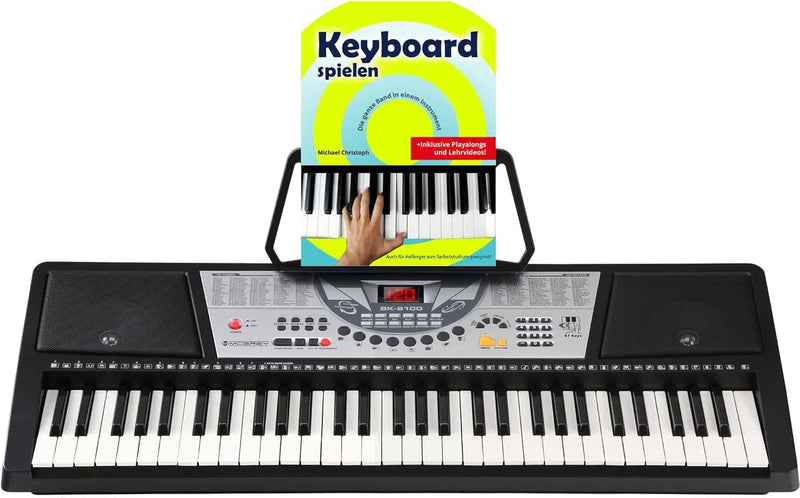 McGrey BK-6100 Keyboard (61 Tasten, 100 Klangfarben, 100 Rhythmen, 12 Demosongs, Lernfunktion, Netzt