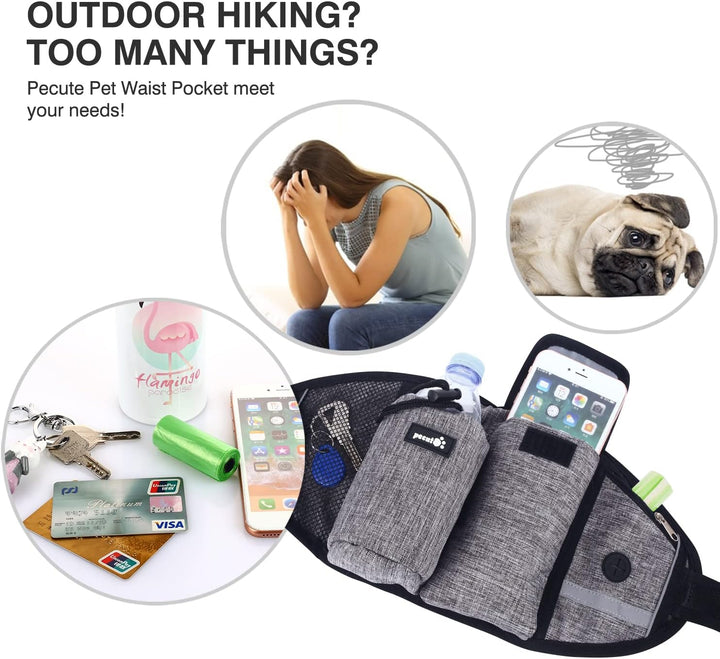 Pecute Joggingleine Hunde mit Bauchgurt, Laufgürtel Hundleine für Grosse und Mittelgrosse Hunde, Lei