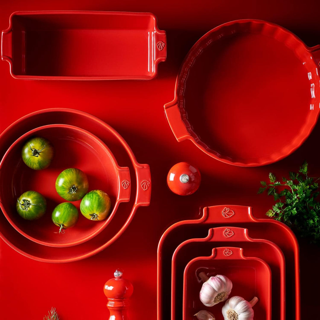 Peugeot 60350 Appolia Tarteform, Keramik, rot Rot 28 cm, Rot 28 cm