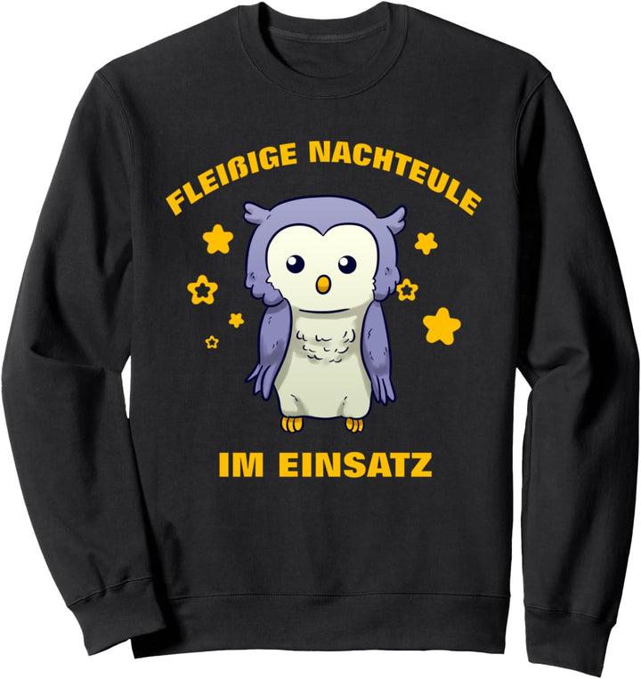 Fleissige Nachteule Im Einsatz Nachtschicht Krankenpfleger Sweatshirt