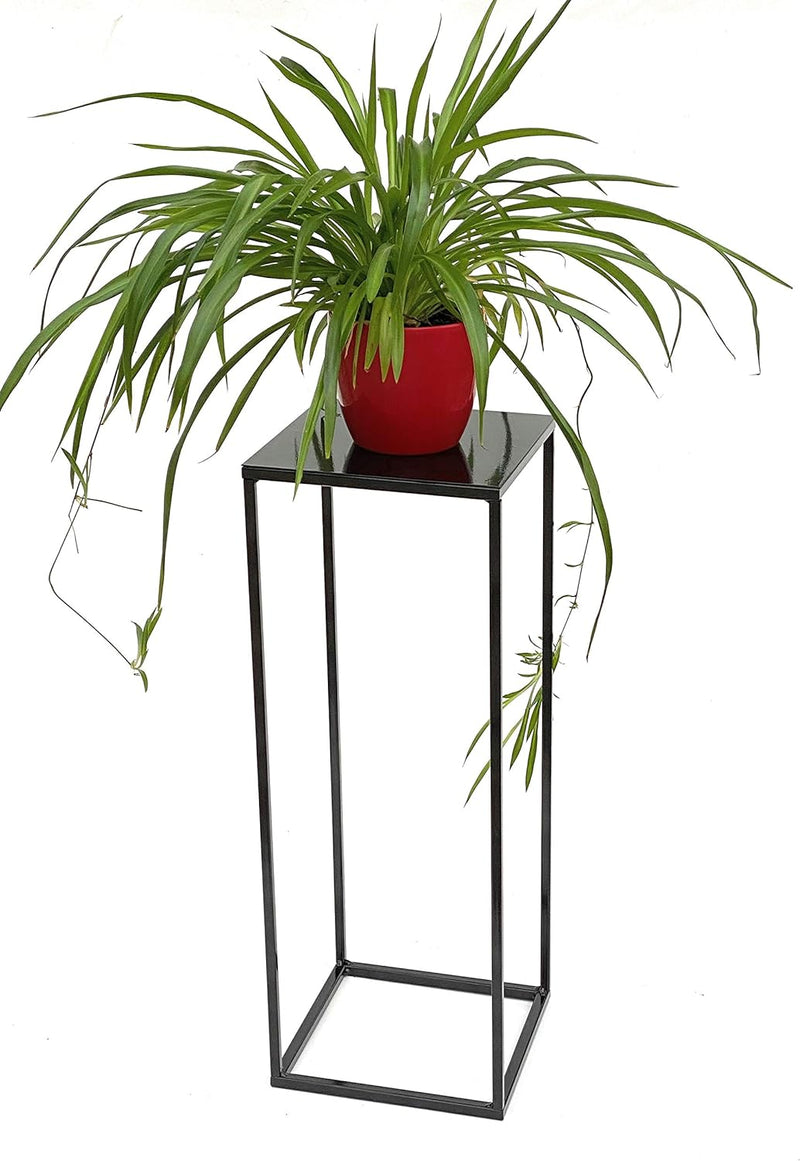 DanDiBo Blumenhocker Metall Schwarz Eckig Höhe 62,5 cm Beistelltisch Blumenständer 434 Blumensäule M