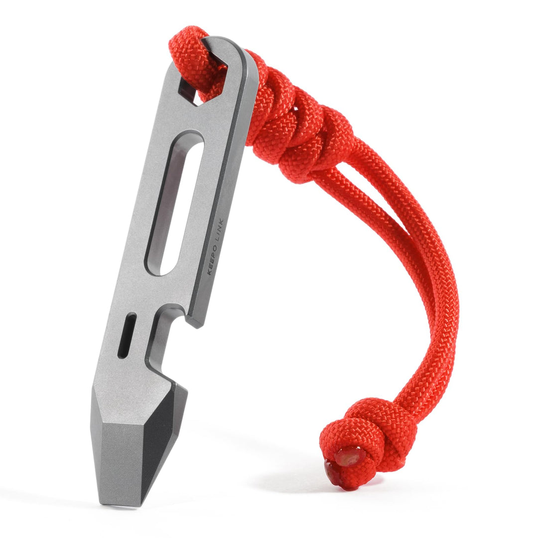 KEEPO LINK Titan EDC Brecheisen Multitool, 4-in-1 Hebelwerkzeug mit Flaschenöffner, Sechskantschlüss
