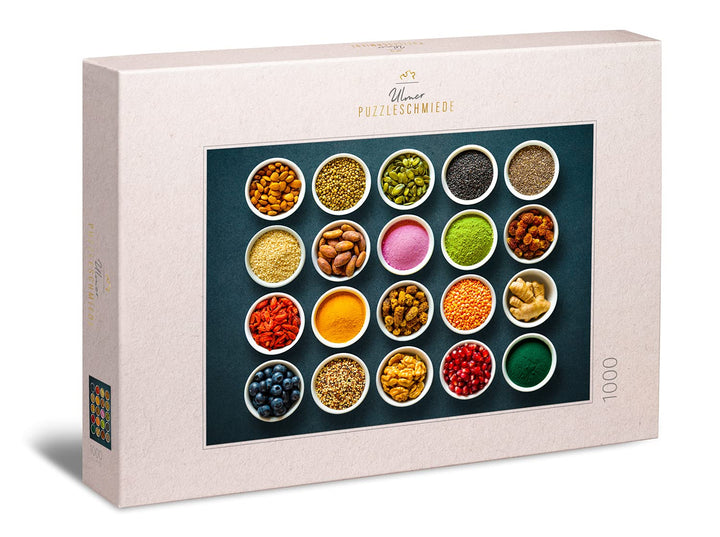 Ulmer Puzzleschmiede - Puzzle Superfood - innovatives 1000 Teile Erwachsenen-Puzzle mit Energie - da