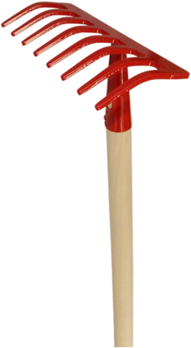Gartenrechen - 8-Zinken Spezialstahl, schmal mit Holzstiel 150cm von SHW-FIRE 8 Zinken, 8 Zinken