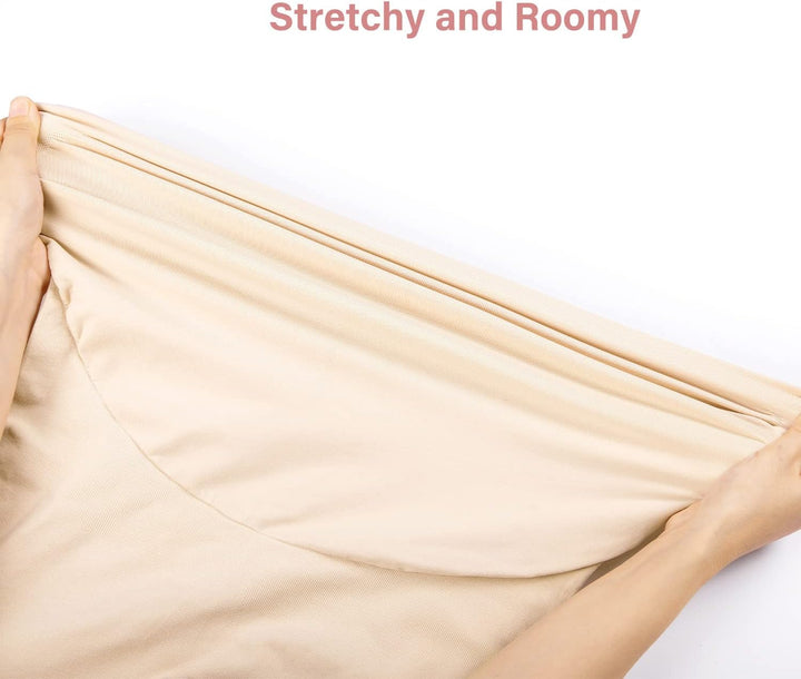 Nahtlose Damen-Shorts, Schwangerschaft, Shapewear, hohe Taille, Kurze Oberschenkel-Unterwäsche, Beig