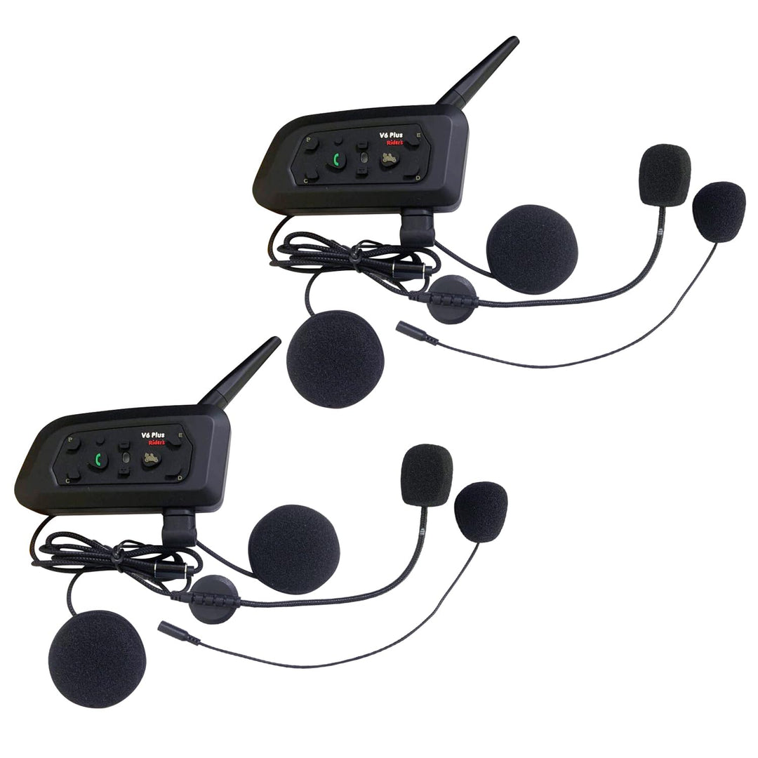 QSPORTPEAK V6 Plus Motorrad Intercom Bluetooth Headsets, 1200M bis zu 6 Reiters Motorradhelm Interph
