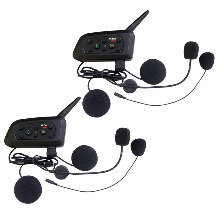 QSPORTPEAK V6 Plus Motorrad Intercom Bluetooth Headsets, 1200M bis zu 6 Reiters Motorradhelm Interph
