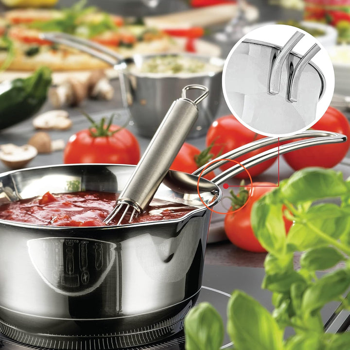 Küchenprofi COOK Stielkasserolle / Induktion / Ø 16cm / 1L / Rostfreier Edelstahl / Für alle Herdart