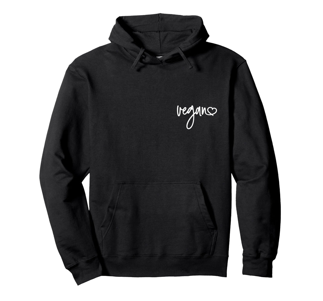 Pro Vegan Schriftzug Plant Based Veganer Vegetarier Brust Pullover Hoodie