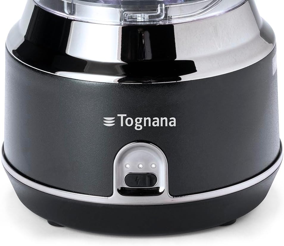 Tognana Avantspace kabellose Küchenmaschine, wiederaufladbar, Stahl, Schwarz