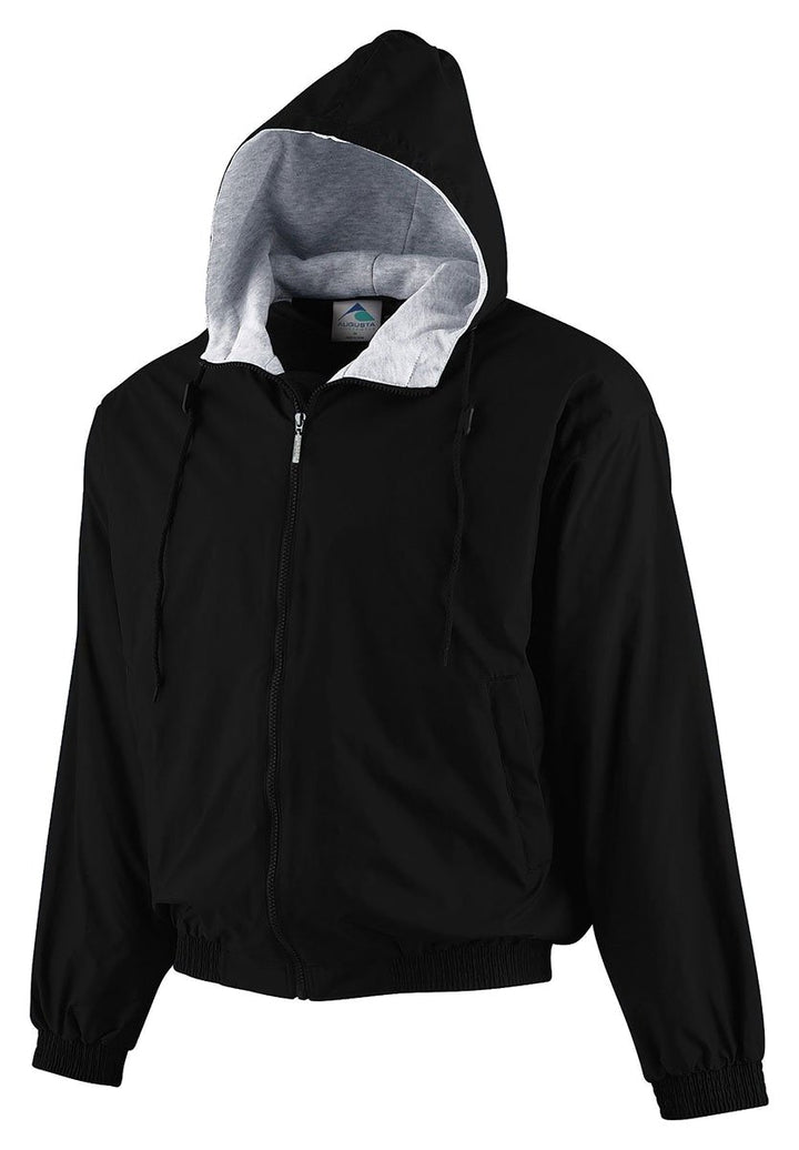 Augusta Sportswear Herren 3280 Taftjacke mit Kapuze/Fleece gefüttert, 3XL Schwarz
