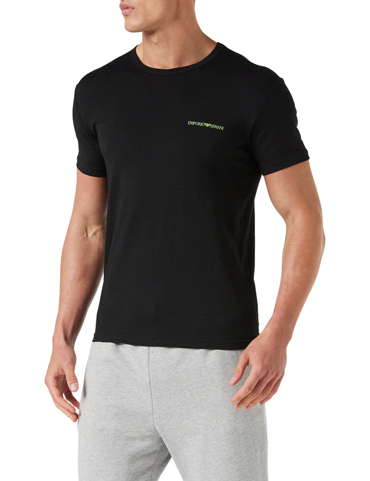 Emporio Armani Herren Shirt (2er Pack) S Schwarz, S Schwarz
