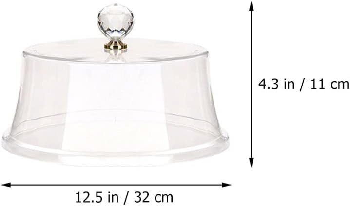 YARNOW Kuchenhaube Tortenglocke Transparent Fliegenhaube Speiseglocke Tellerhaube 32X11CM Abdeckhaub