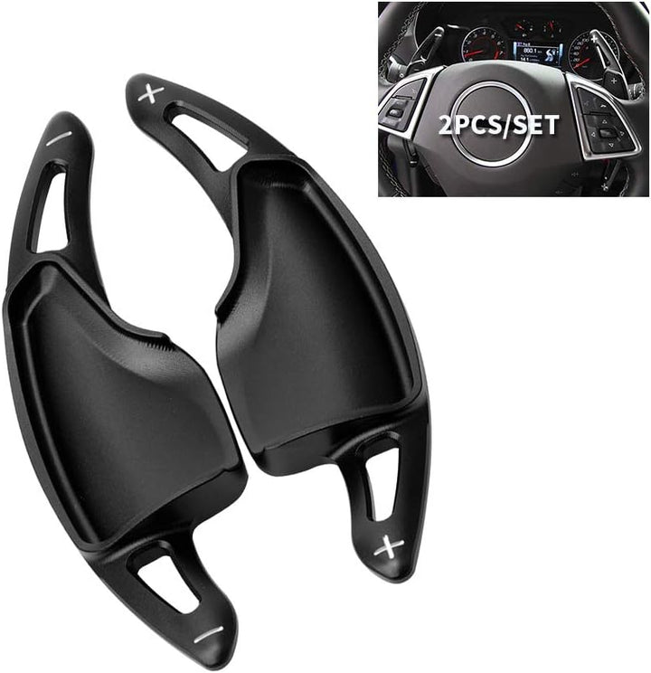 HIBEYO 2PCS Metall Ersatzsatz Lenkräder Schaltwippen für Chevy Chevrolet Camaro 2016-2019, C7 Corvet