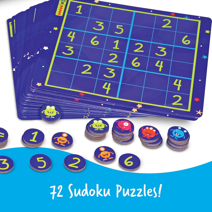 Learning Resources Magnetisches Weltraum-Sudoku, Rätselspiel, 72 Teile, ab 4 Jahren