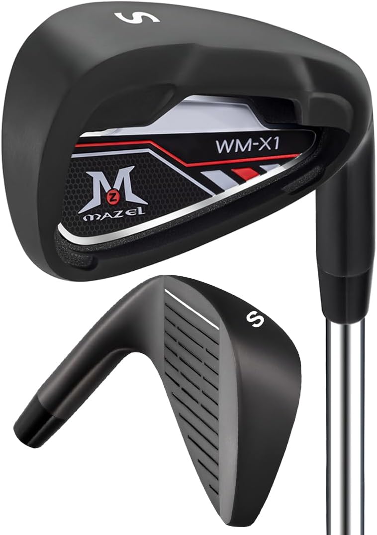 MAZEL Golf Forged Iron Set 9 Pieces, Premium Iron Club 3,4,5,6,7,8,9, P, S for Men Right-Handed, CNC