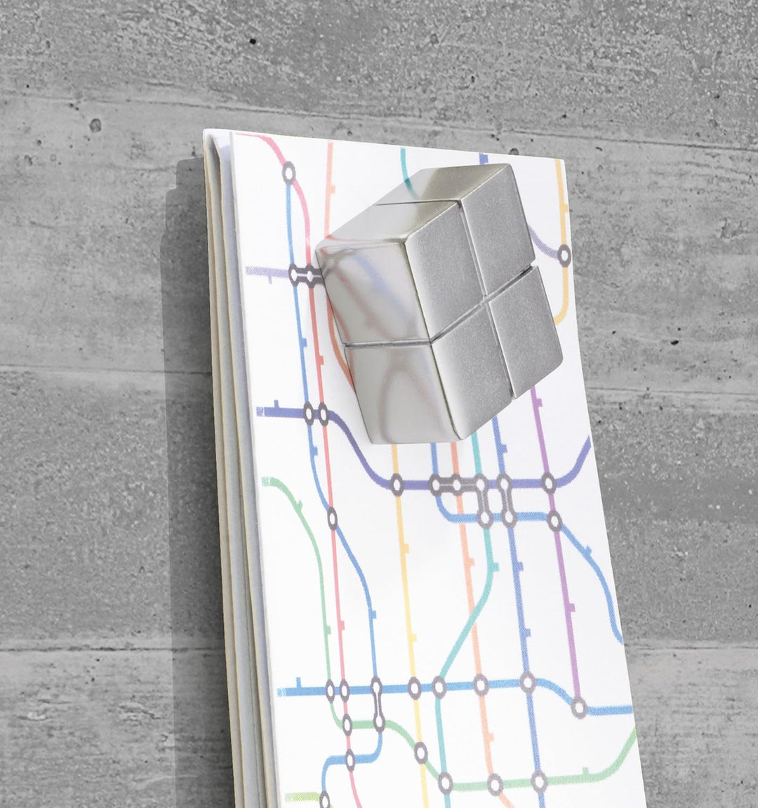 SIGEL GL148 Premium Glas-Whiteboard 91x46 cm Motiv Sichtbeton hochglänzend, TÜV geprüft, einfache Mo