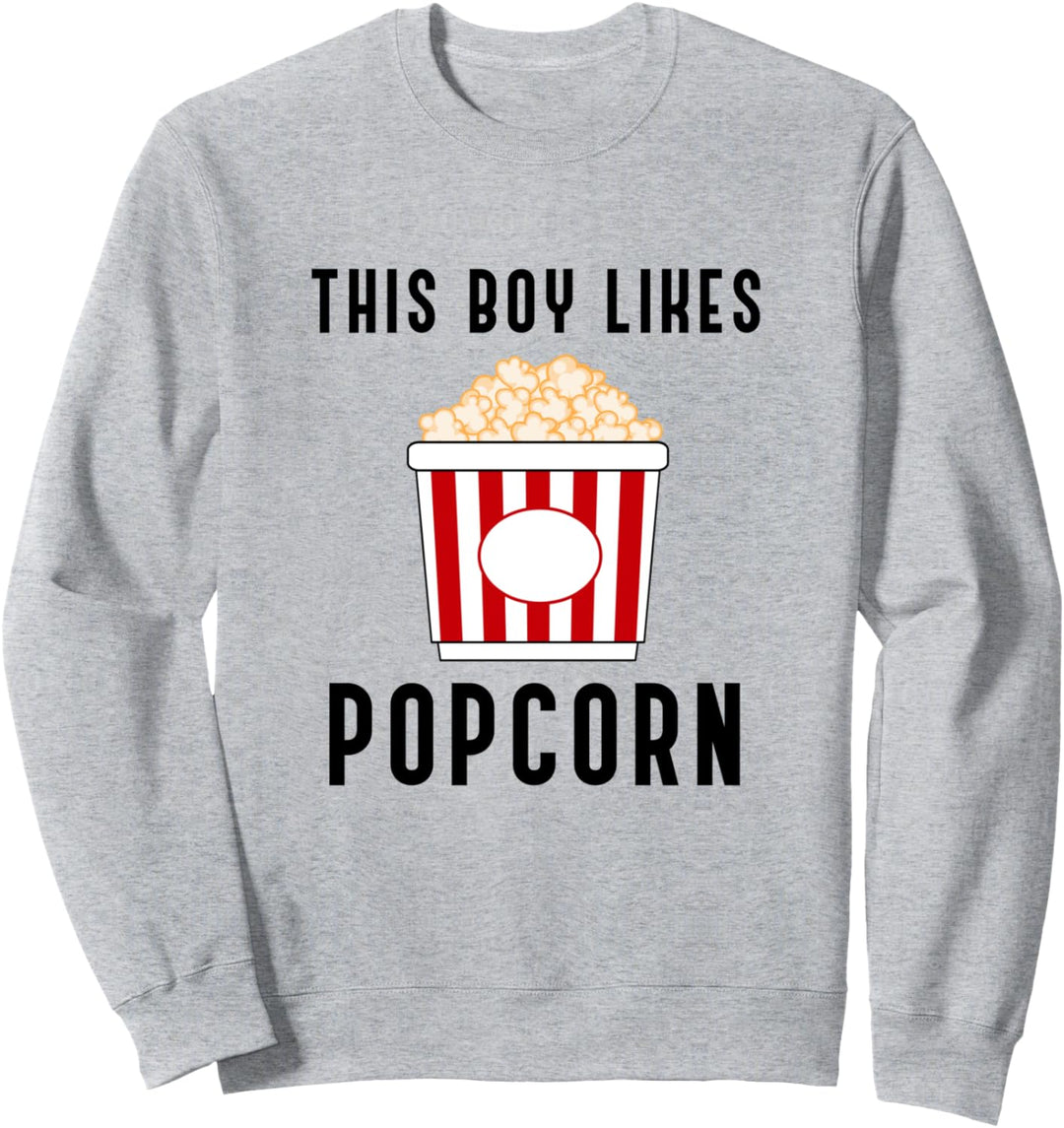 Junge mag Popcorn Lustiges Zitat Filme gucken Sweatshirt