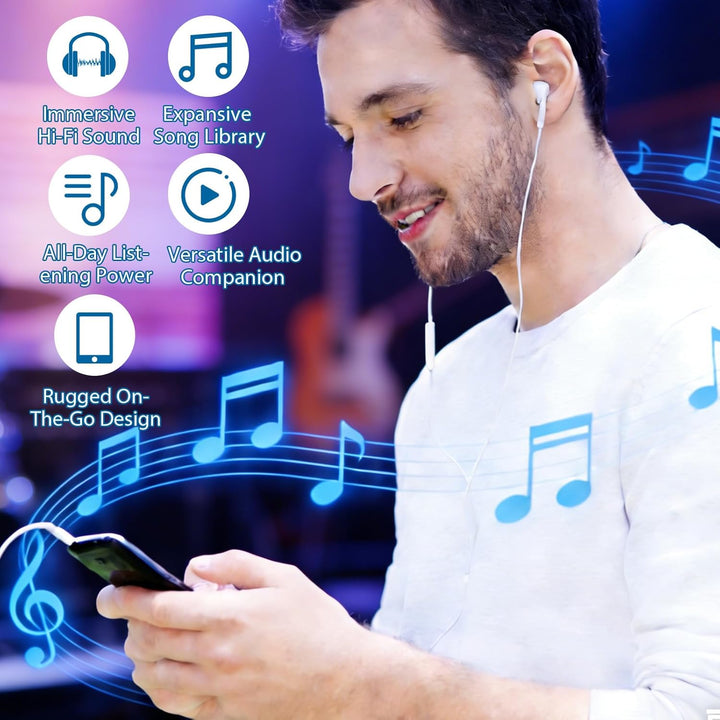 MP3/MP4-Player Musikplayer Unterstützt Bis zu 64 GB TF-Karte Tragbar HiFi-Musikplayer mit Kopfhörer