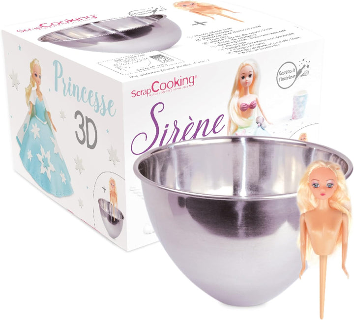 ScrapCooking - Kuchenform Prinzessin - Edelstahlkuppel & Puppenbüste für Prinzessin, Meerjungfrau, I