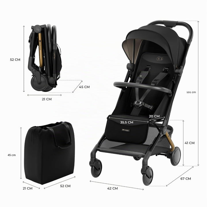 Kinderkraft PILOT 2 Kinderwagen, Liegebuggy, Sportwagen, Innovatives Klappsystem, Kleine Masse nach