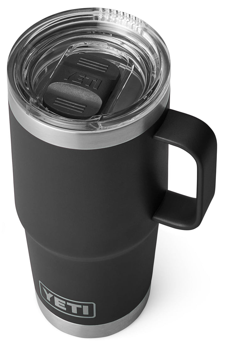 YETI Rambler Reisebecher Mit Stronghold Deckel, Black, 20 oz (591 ml), Black