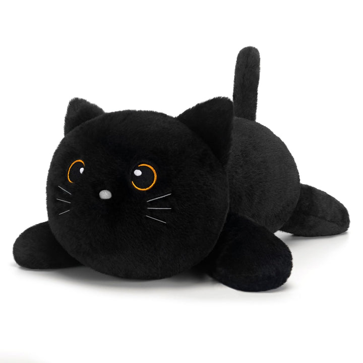 SQEQE Gewichtetes Katze Kuscheltier, Schwarze Katze Plüschtier Kuscheltierkissen mit Gewicht, Niedli