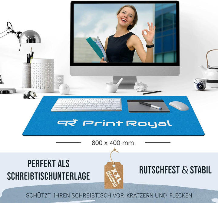 Print Royal PR XXL Mousepad mit Logo und Text selbst gestalten - Personalisierte Geschenke für Chef