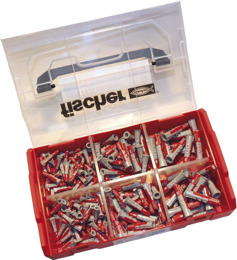 Fischer Allzweckdübel und Schraubenset, Grün, Rot; Sortimentkoffer (1910 Teile)