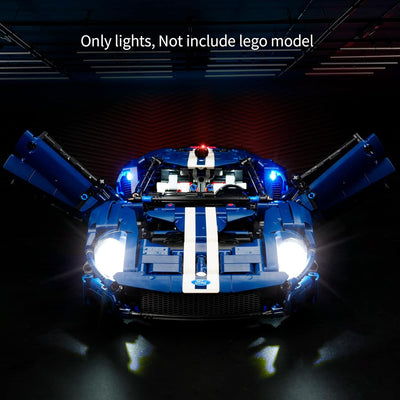 cooldac LED Licht-Kit für Lego 42154 Technic Ford GT 2022 Auto-Modellbausatz, Led Beleuchtungs Set K