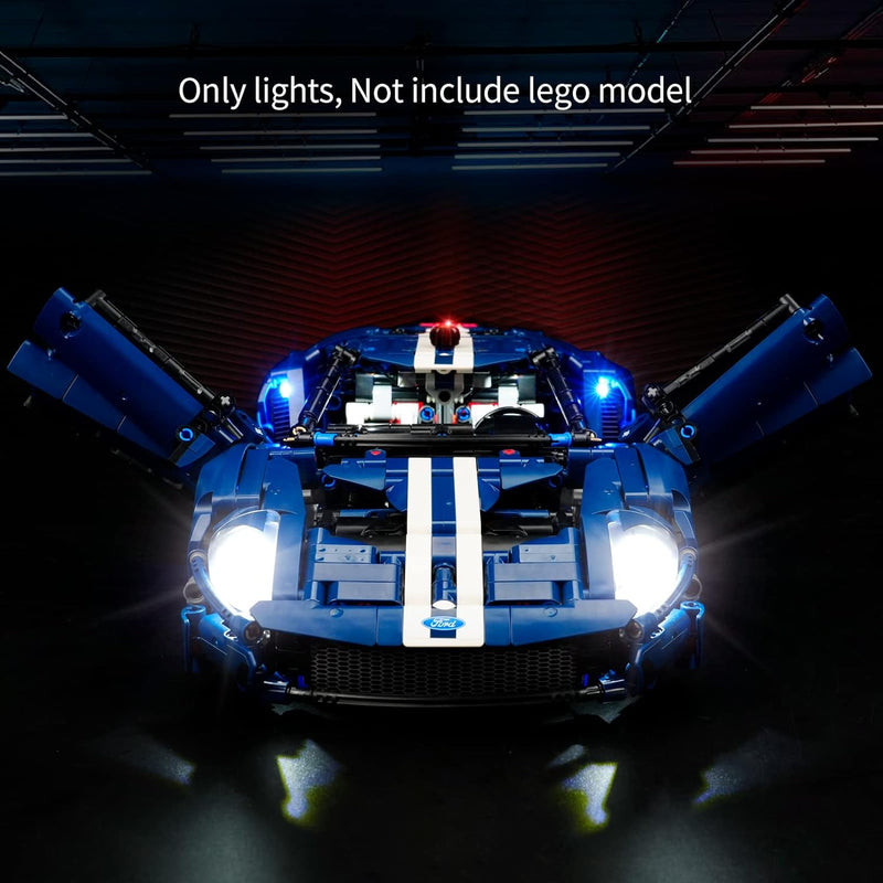 cooldac LED Licht-Kit für Lego 42154 Technic Ford GT 2022 Auto-Modellbausatz, Led Beleuchtungs Set K