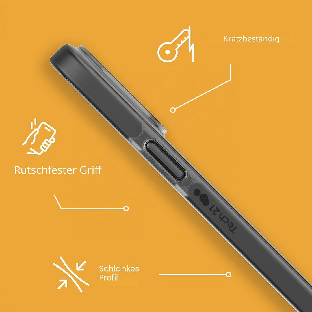 Tech 21 iPhone 14 Pro Evo Check - Stossdämpfende &amp; schlanke Schutzhülle mit 15 Fuss FlexShock Multi-