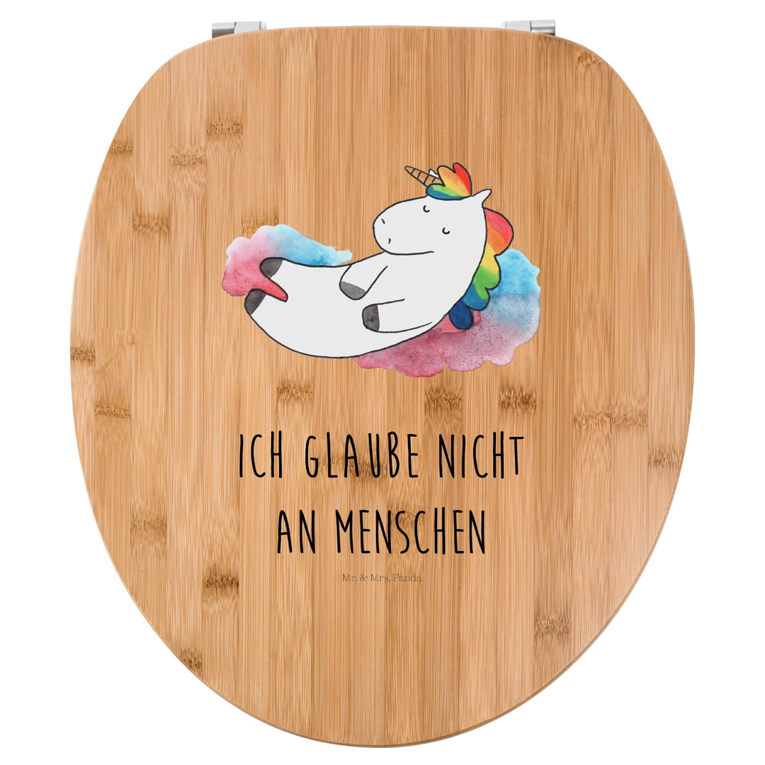 Mr. & Mrs. Panda Motiv WC Sitz Einhorn Wolke 7 - Geschenk, Unicorn, Klodeckel, Klobrille, Toilettend