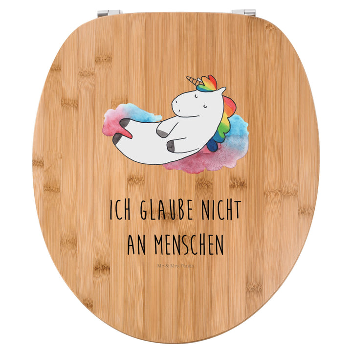Mr. & Mrs. Panda Motiv WC Sitz Einhorn Wolke 7 - Geschenk, Unicorn, Klodeckel, Klobrille, Toilettend