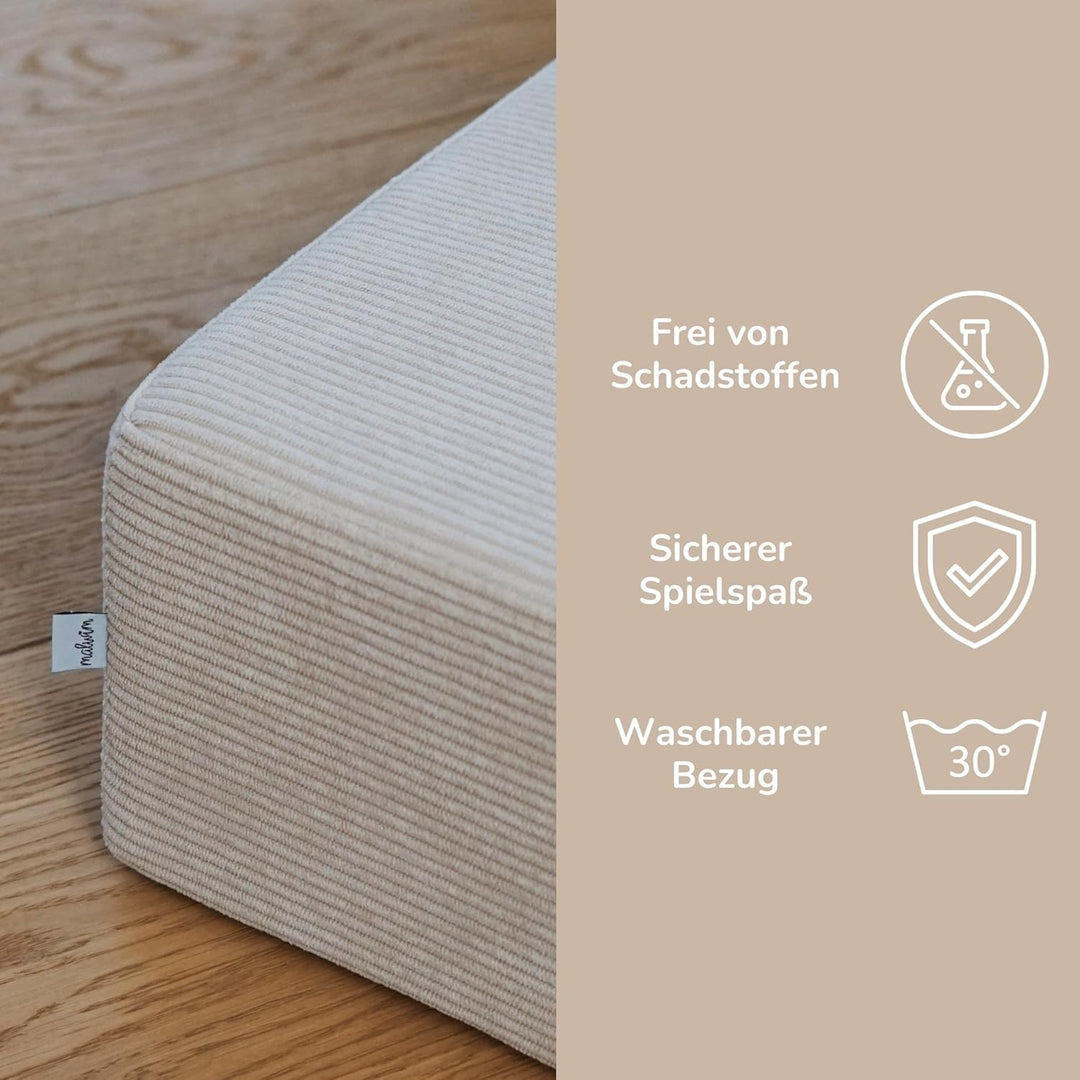 Cord Hüpfmatratze für Kinder – 107x70x17cm | Indoor Sprungmatte – Made in Germany | Weich, Sicher &