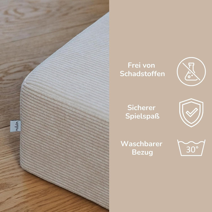 Cord Hüpfmatratze für Kinder – 107x70x17cm | Indoor Sprungmatte – Made in Germany | Weich, Sicher &
