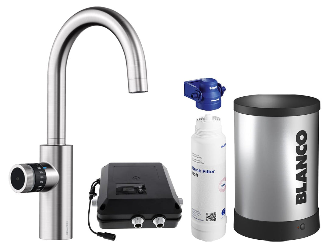 BLANCO drink.hot EVOL Mono PVD Steel | Heisswassersystem | Veredeltes kochend heisses Wasser | Click