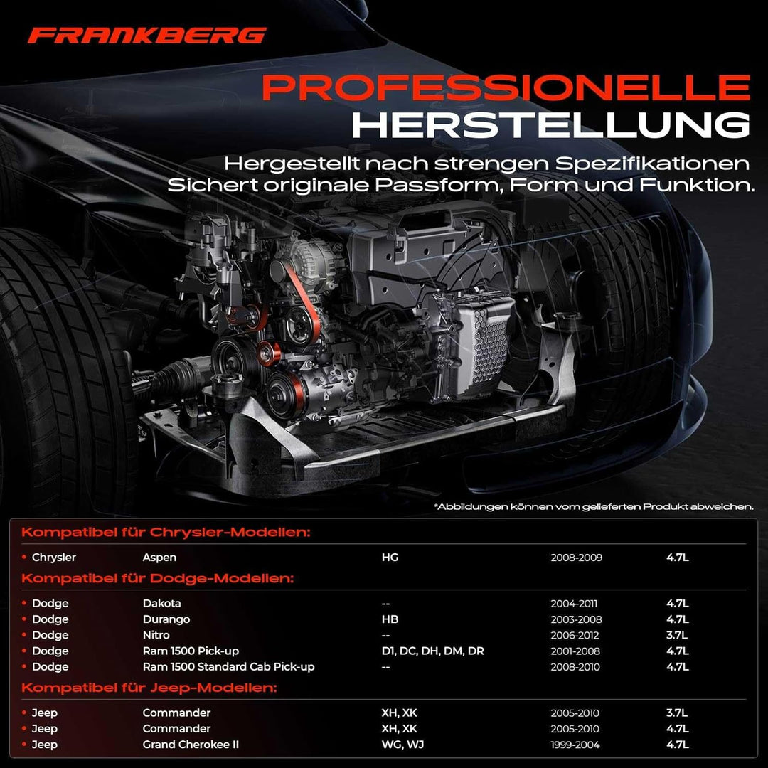 Frankberg Spannrolle Riemenspanner für Aspen HG Dakota Durango HB Nitro Ram 1500 Pick-up Commander X