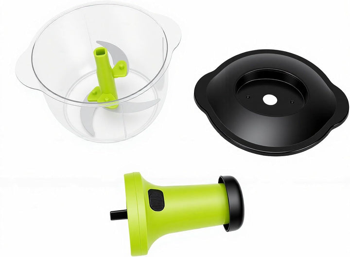 Fockety Manuelle Küchenmaschine, Rostfreier Gebogener Schneider, Ergonomischer Griff für Mühelose Le