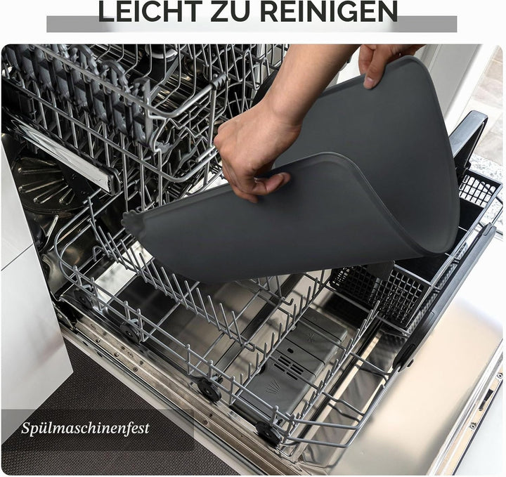 Reopet Hunde- und Katzennapfmatte, wasserdichtes, rutschfestes Silikon, Haustierfuttermatte 71 x 45