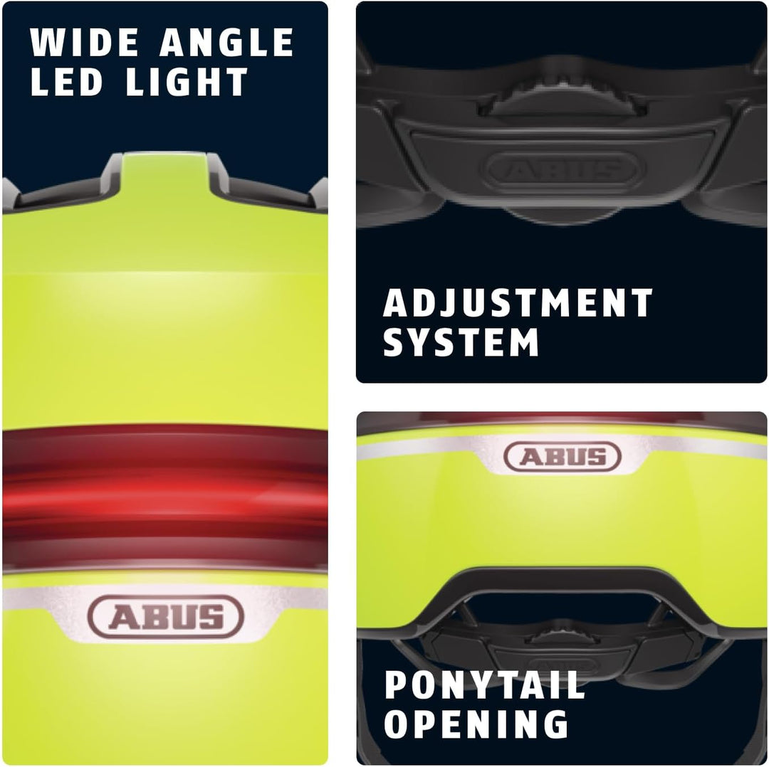ABUS Urban Helm HUD-Y - mit magnetischem, aufladbarem LED-Rücklicht &amp; Magnetverschluss - cooler Fahr
